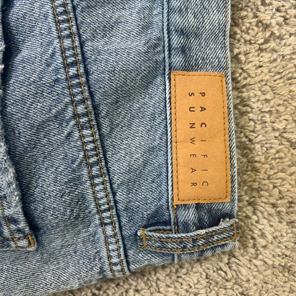 Pac Sun Jeans Women's Size 28 Dad Jean Inseam 29 distressed Button Fly - Picture 6 of 7